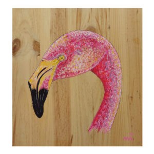 Flamingo_Miquel Alfocea_Art_Acrílico sobre madera