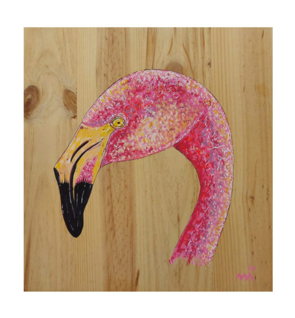 Flamingo_Miquel Alfocea_Art_Acrílico sobre madera